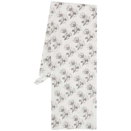 Floret Block Print Tea Towel