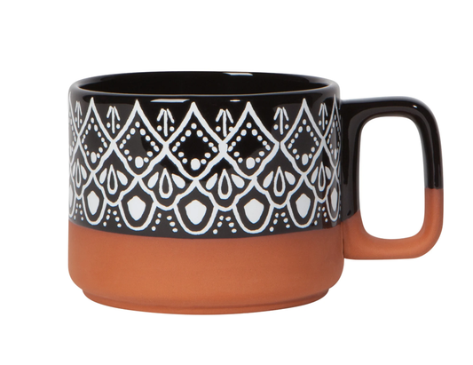 Black Terracotta Mug